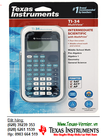 Texas Instruments TI-34 MULTIVIEW, Máy tính HỌC SINH chuẩn Giáo trình Quốc tế Texas Instruments TI-34 MULTIVIEW | CÒN HÀNG